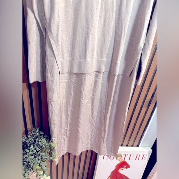 Theory Sweater Dress in Combo Twill Sz M - Picture 6 of 9